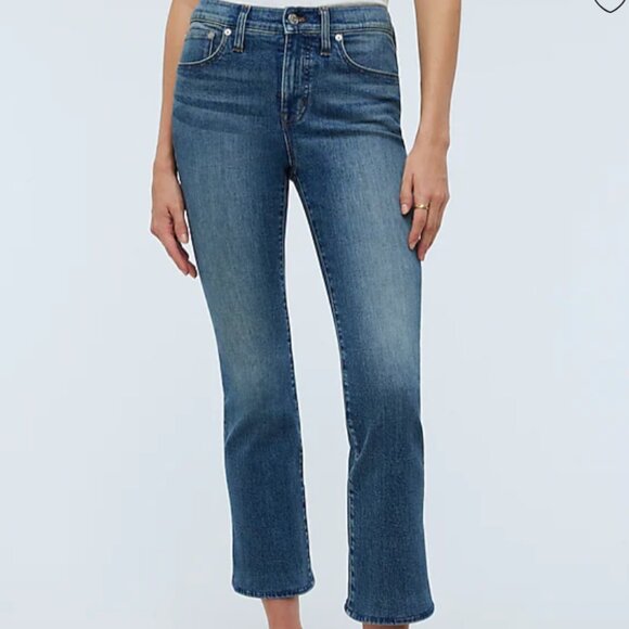 Madewell Kick Out Crop Jeans in Oneida Wash - Picture 1 of 7